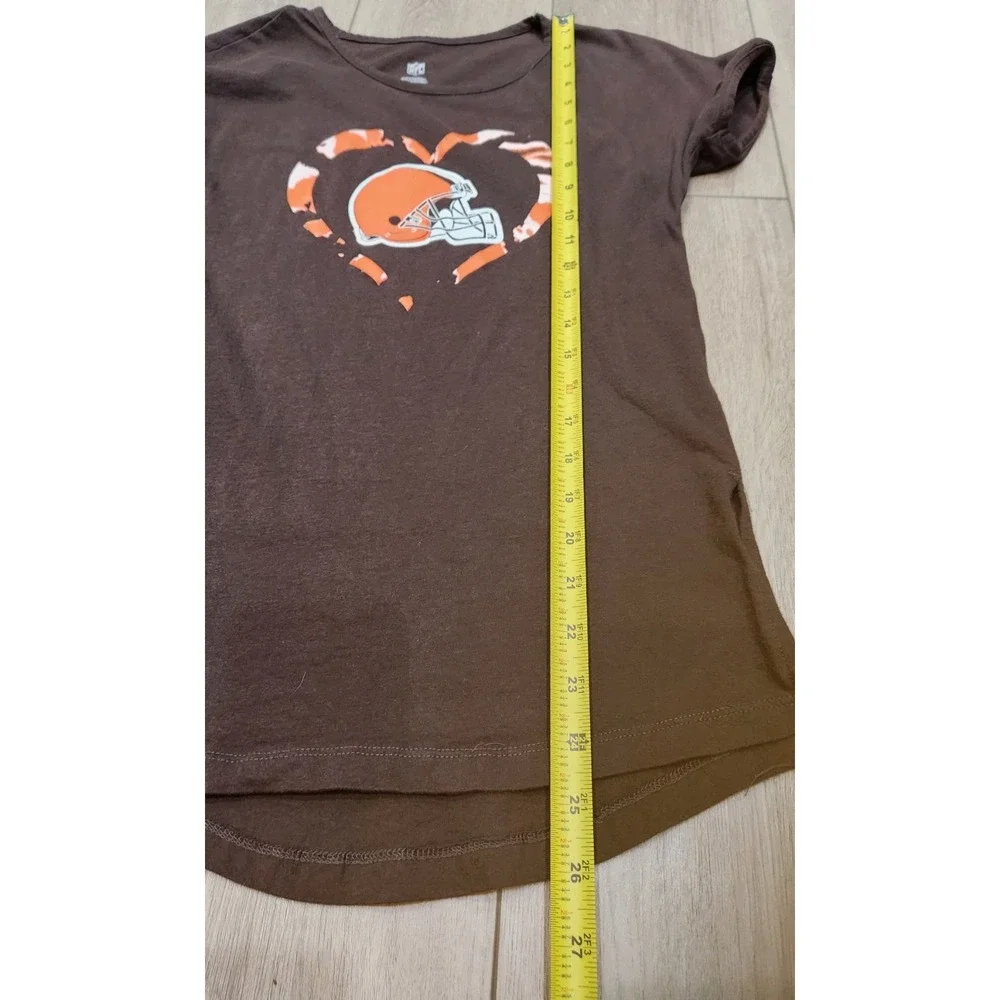 NFL Cleveland Browns Girls Youth‎ Size Large (14) Tie-Dye Heart TShirt Football